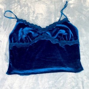 Blue Tank Crop Top